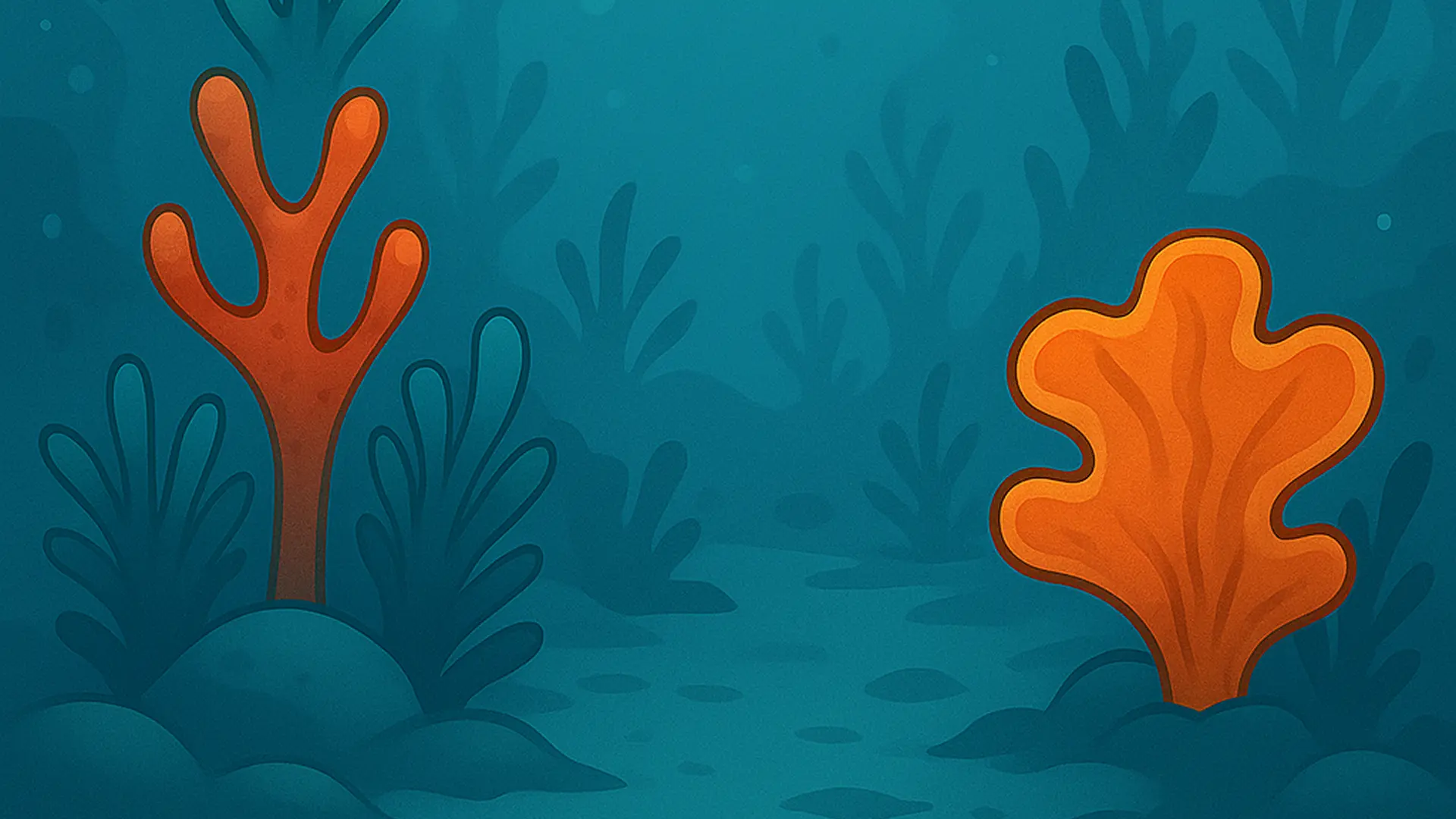 Graphic underwater plants in Aqua Slot